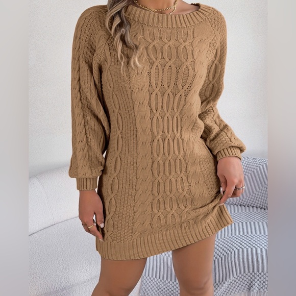 Winter Bliss Cable Knit Sweater Dress - Picture 2 of 4